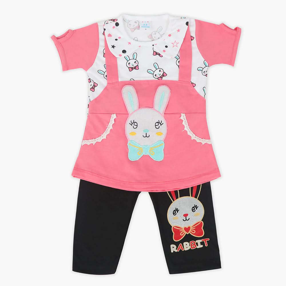 Girls Half Sleeves Suit - Pink, Girls Suits, Chase Value, Chase Value