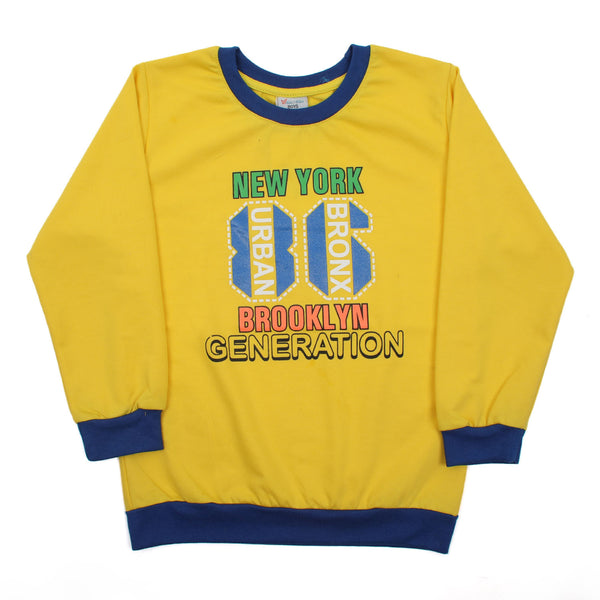 Boys Full Sleeves Sweat Shirt - Yellow