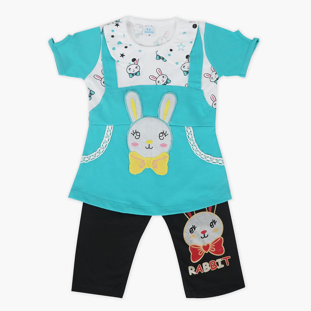 Girls Half Sleeves Suit - Ferozi, Girls Suits, Chase Value, Chase Value