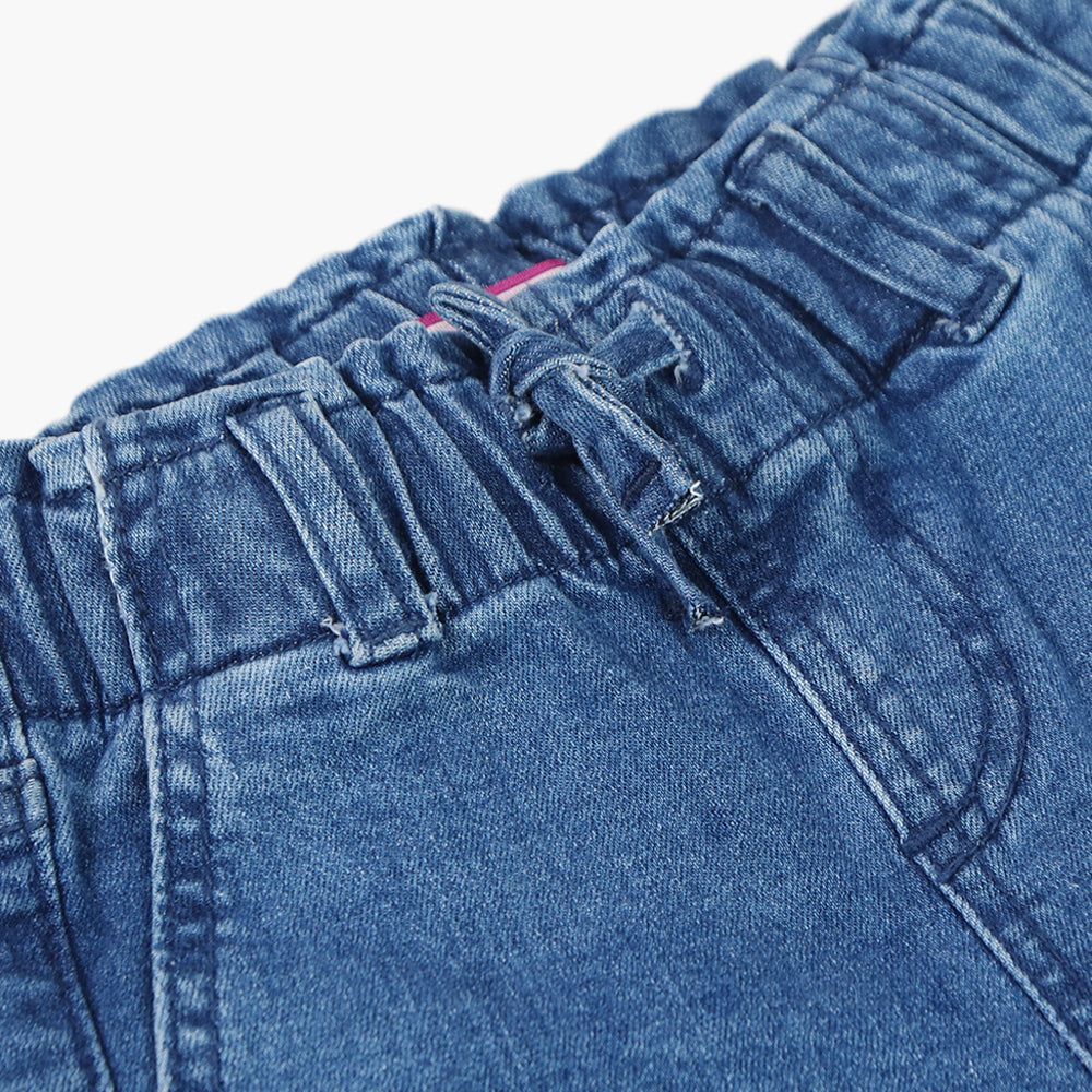 Eminent Girls Denim Trouser - Mid Blue, Girls Shorts Skirts, Eminent, Chase Value