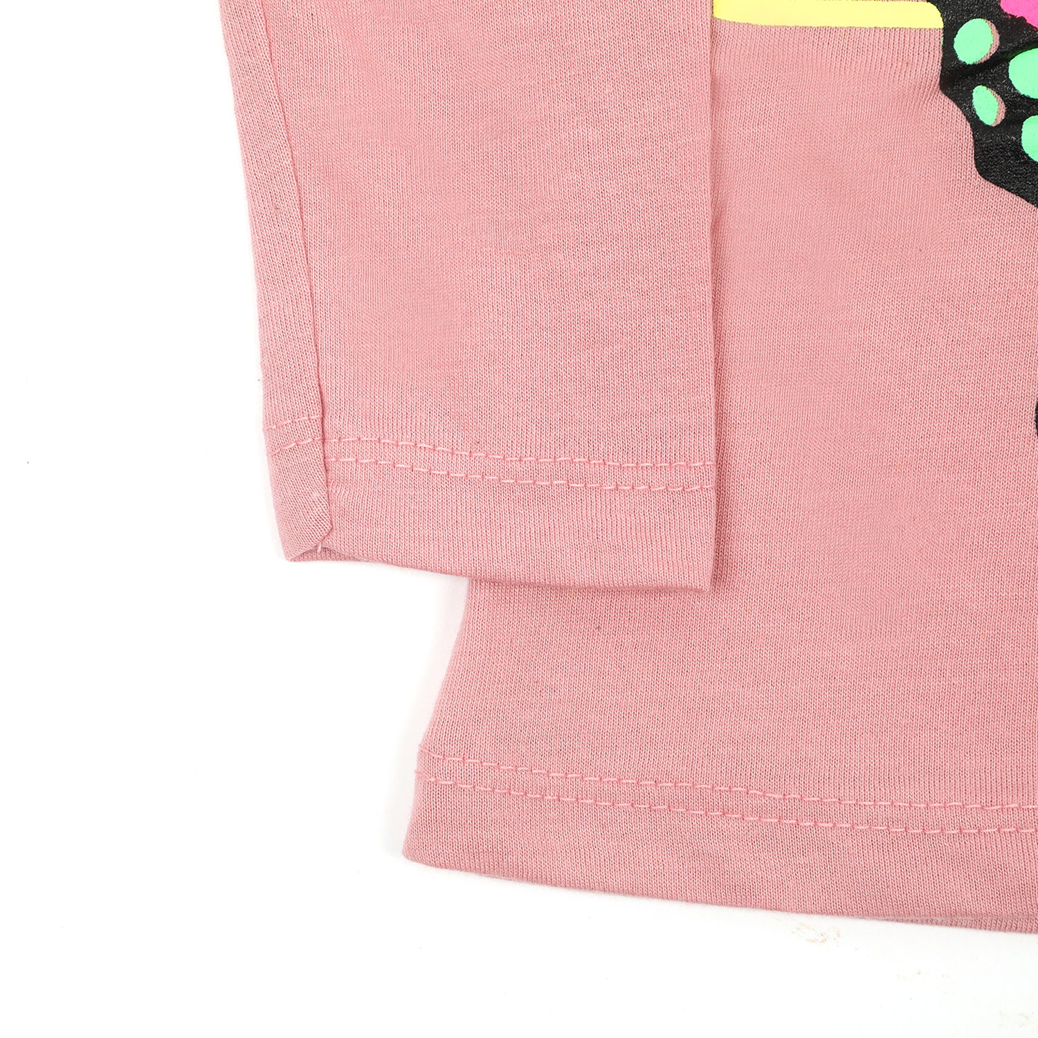 Girls Full Sleeves T-Shirt - Tea Pink, Girls T-Shirts, Chase Value, Chase Value