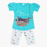 Girls Half Sleeves Suit - Ferozi, Girls Suits, Chase Value, Chase Value