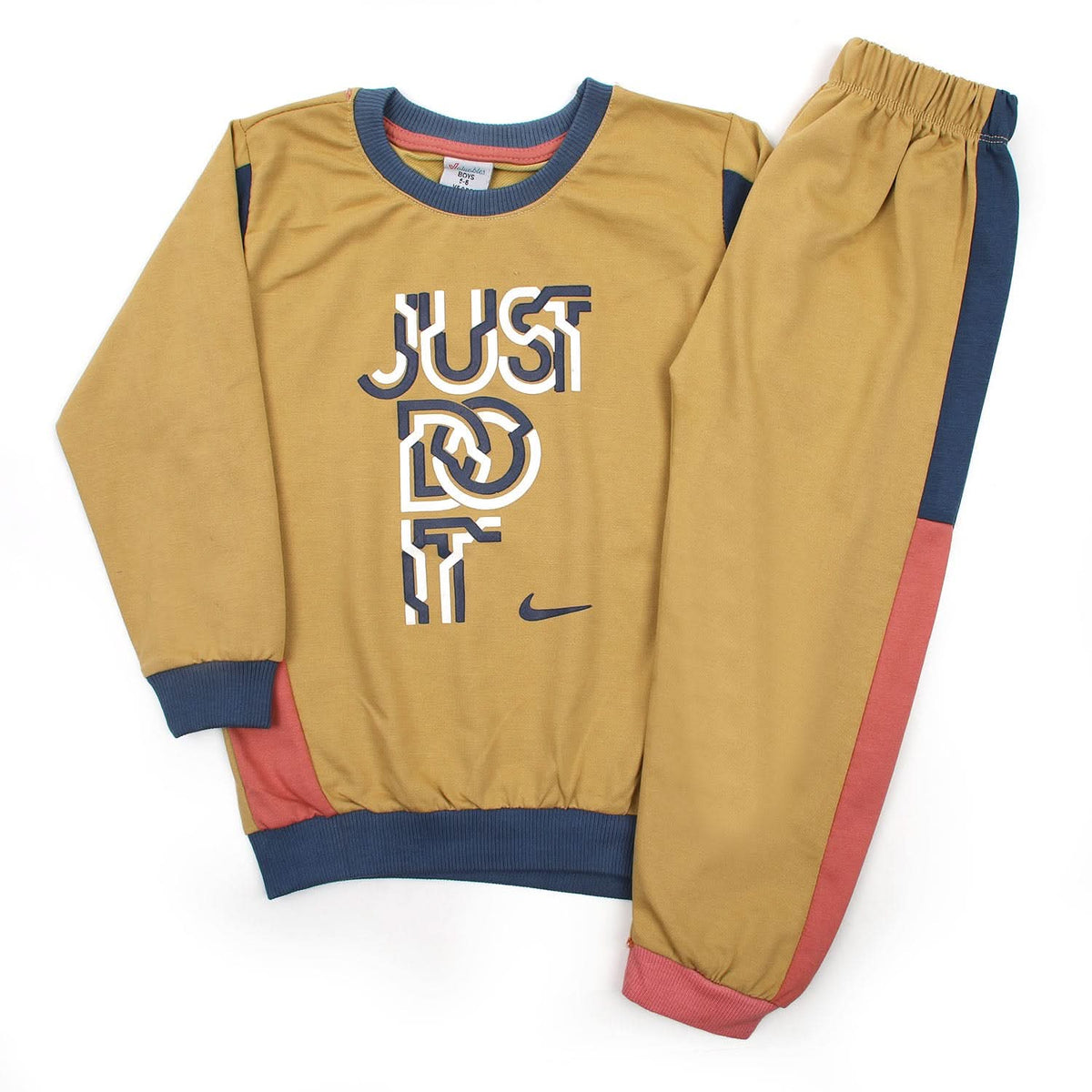 Boys Full Sleeves Pyjama Suit - Khaki, Boys Sets & Suits, Chase Value, Chase Value