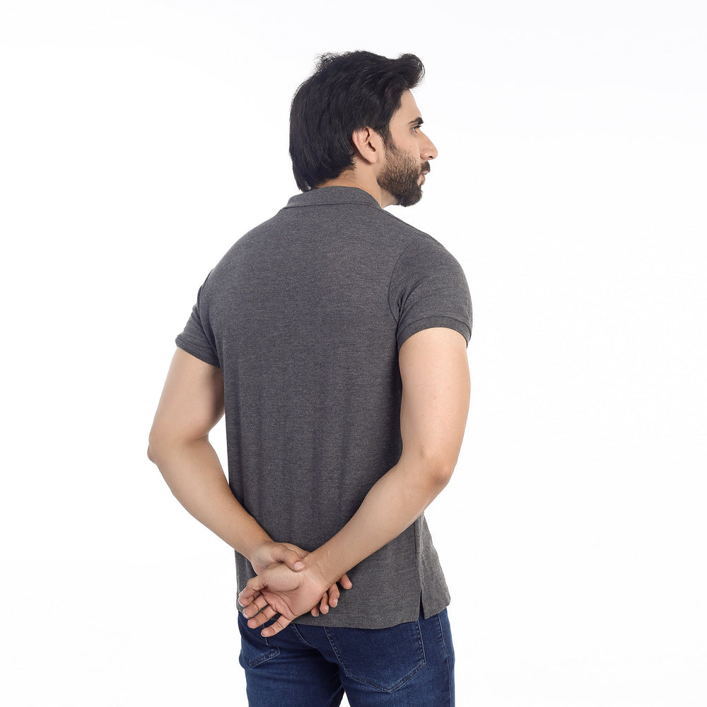 Valuable Men's Half Sleeves Polo T-Shirt - Charcoal, Men's T-Shirts & Polos, Chase Value, Chase Value