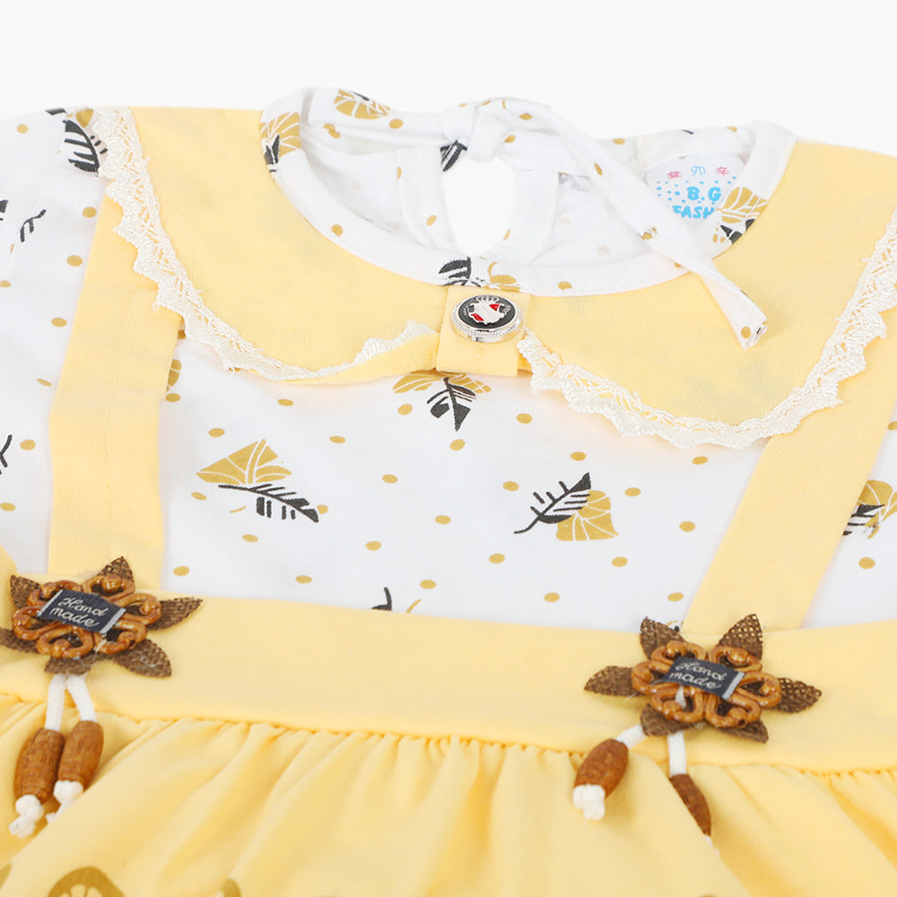 Girls Half Sleeves Suit - Yellow, Girls Suits, Chase Value, Chase Value