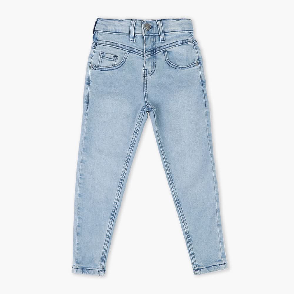 Eminent Girls High Rise Skinny Pant - Mid Blue, Girls Pants & Capri, Eminent, Chase Value