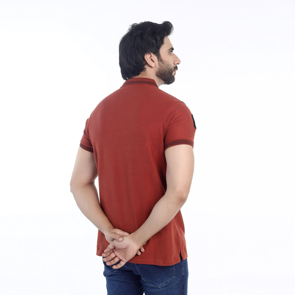 Men's Half Sleeves Polo T-Shirt - Rust, Men's T-Shirts & Polos, Chase Value, Chase Value