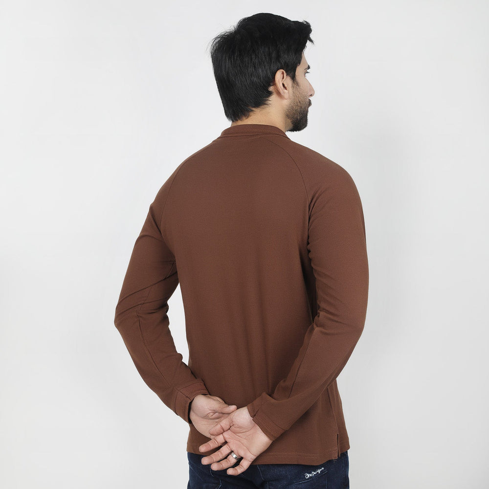 Eminent Men's Full Sleeves Polo T-Shirt - Brown, Men's T-Shirts & Polos, Eminent, Chase Value