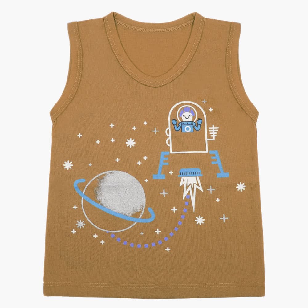 Boys Sando T-Shirt - Mustard, Boys T-Shirts, Chase Value, Chase Value