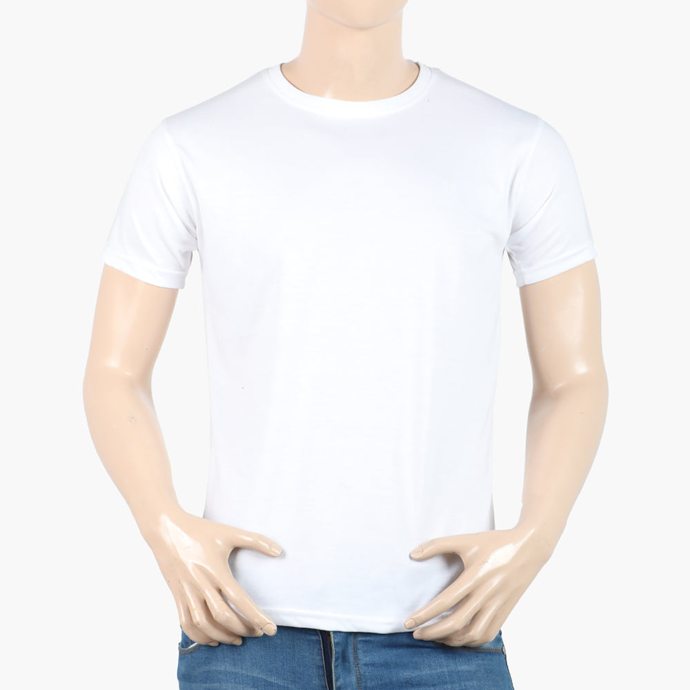 Valuable Men's Half Sleeves Round Neck T-Shirt - White, Men's T-Shirts & Polos, Chase Value, Chase Value