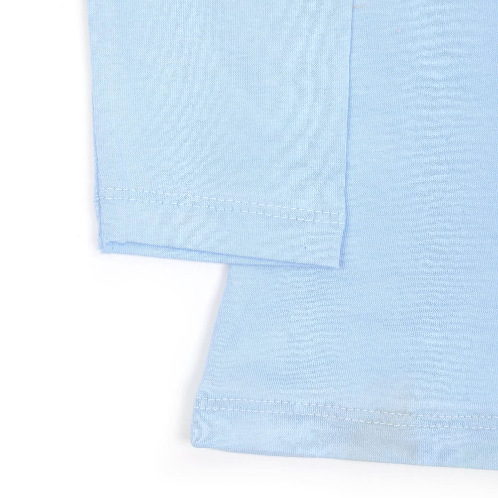 Girls Full Sleeves T-Shirt - Light Blue, Girls T-Shirts, Chase Value, Chase Value