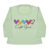 Girls Full Sleeves T-Shirt - Light Green, Girls T-Shirts, Chase Value, Chase Value