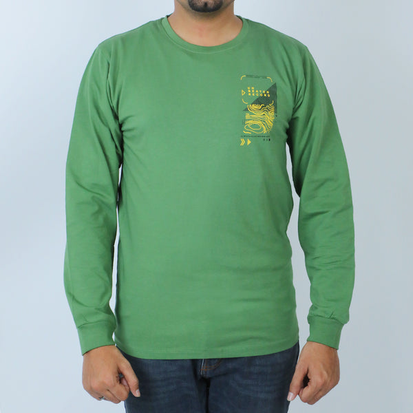 Eminent Men's Full Sleeves T-Shirt - Green, Men's T-Shirts & Polos, Eminent, Chase Value