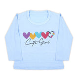 Girls Full Sleeves T-Shirt - Light Blue, Girls T-Shirts, Chase Value, Chase Value
