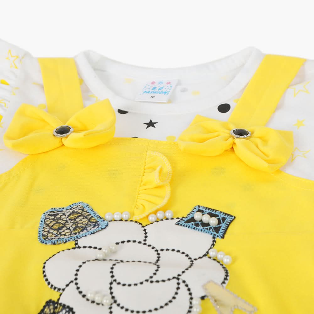 Girls Half Sleeves Suit - Yellow, Girls Suits, Chase Value, Chase Value