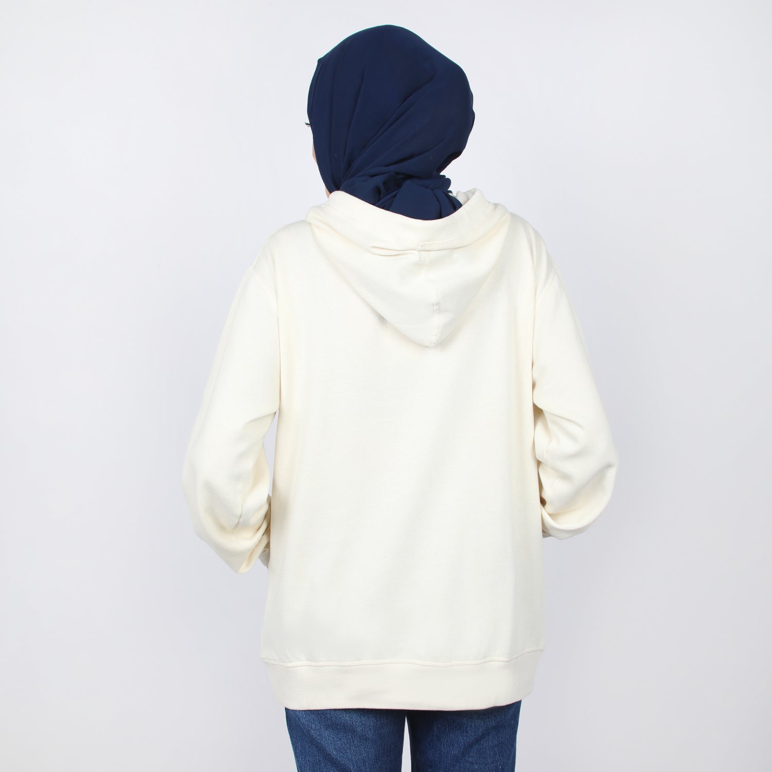 Women's Full Sleeves Hoodie Jacket - Off White, Women Sweatshirts & Hoodies, Chase Value, Chase Value