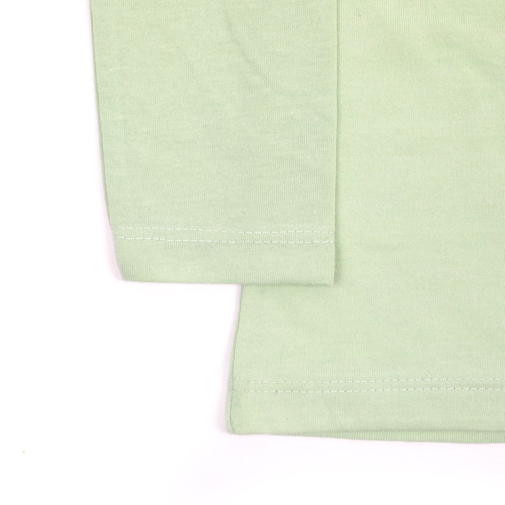 Girls Full Sleeves T-Shirt - Light Green, Girls T-Shirts, Chase Value, Chase Value