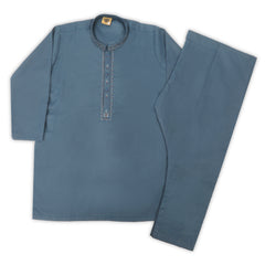 Boys Fancy Shalwar suit - Steel Green