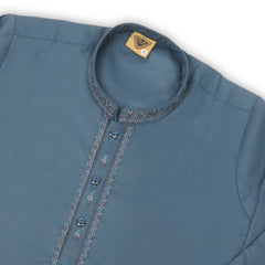 Boys Fancy Shalwar suit - Steel Green