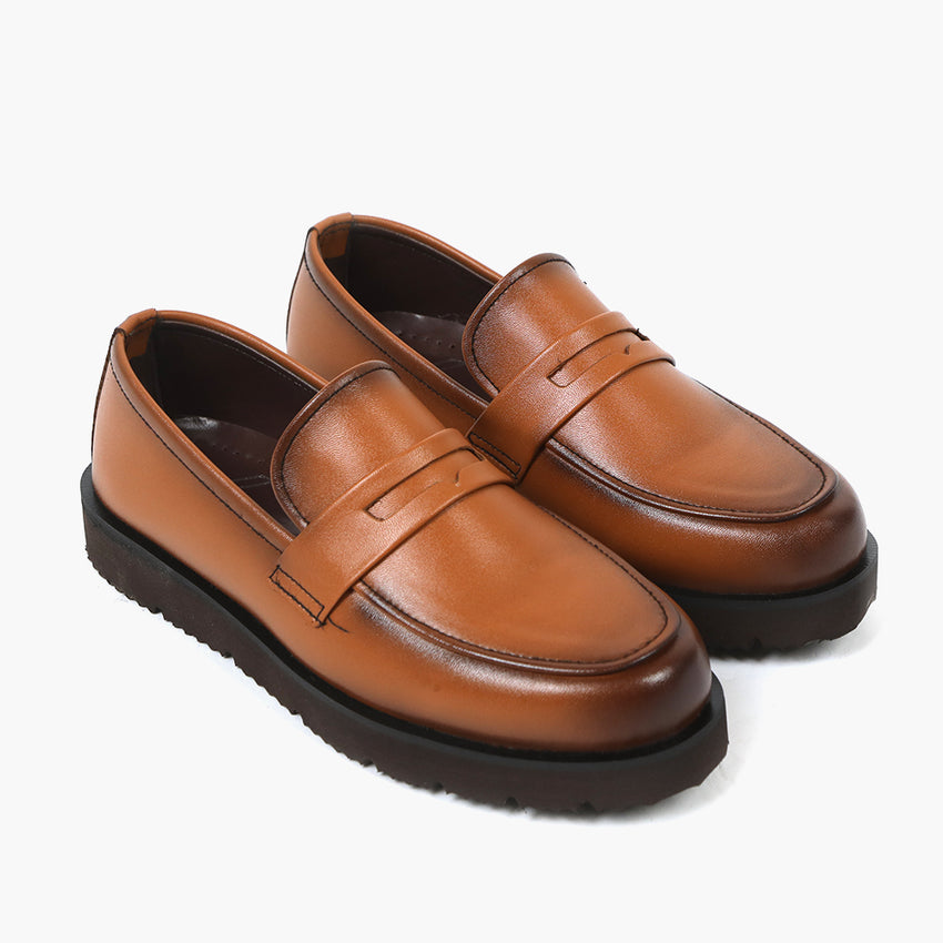 Men's Loafers Shoes - Tan