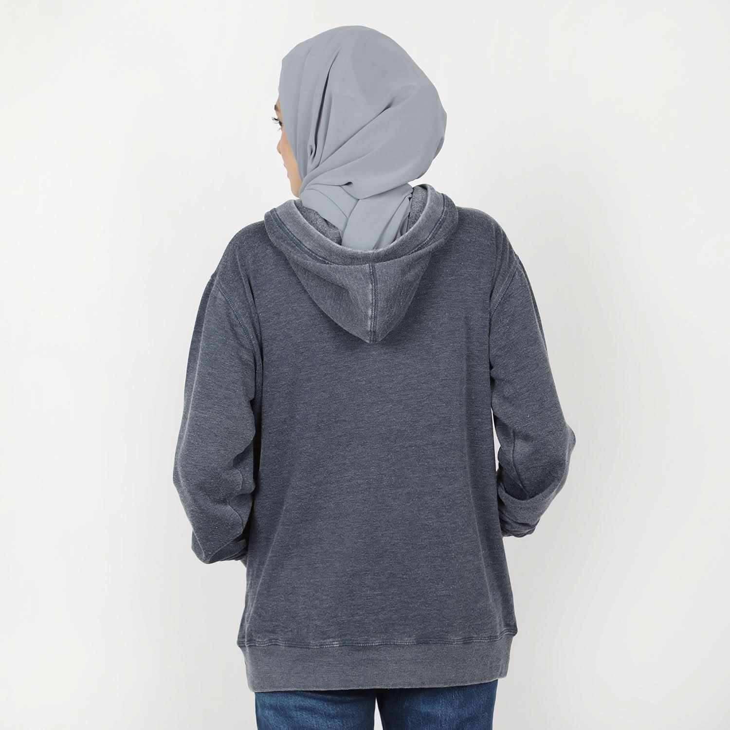Women's Full Sleeves Hoodie Jacket - Navy Blue, Women Sweatshirts & Hoodies, Chase Value, Chase Value