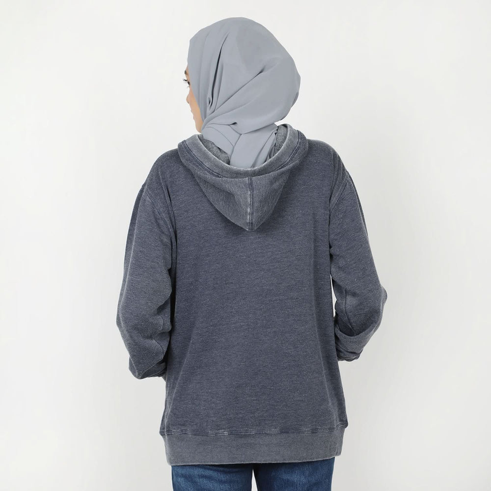 Women's Full Sleeves Hoodie Jacket - Navy Blue, Women Sweatshirts & Hoodies, Chase Value, Chase Value