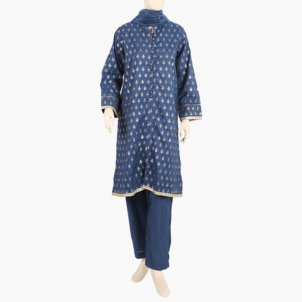 Eminent Women's Stitched 3Pcs Suit - Blue, Women Shalwar Suits, Eminent, Chase Value