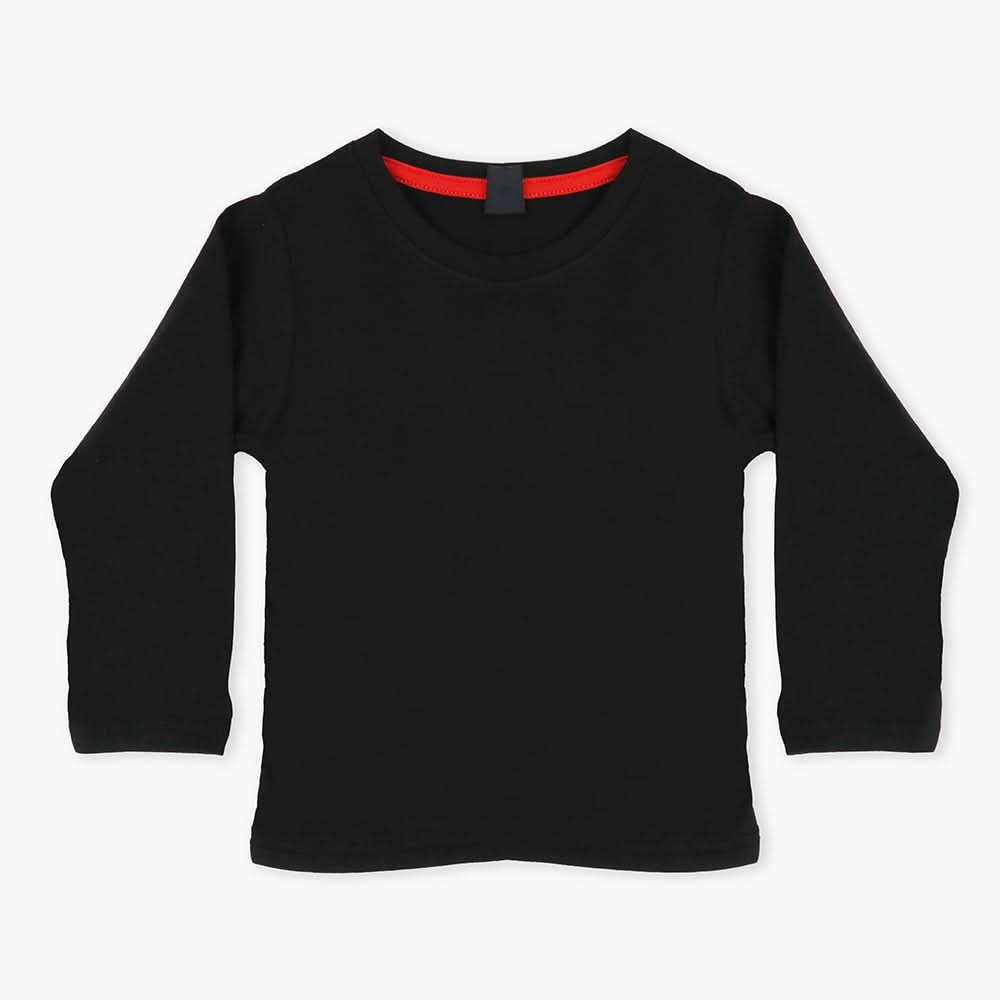 Boys Full Sleeves T-Shirt - Black, Boys T-Shirts, Chase Value, Chase Value