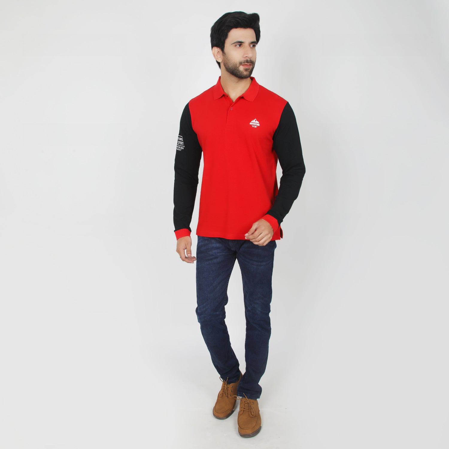 Eminent Men's Full Sleeves Polo T-Shirt - Maroon, Men's T-Shirts & Polos, Eminent, Chase Value