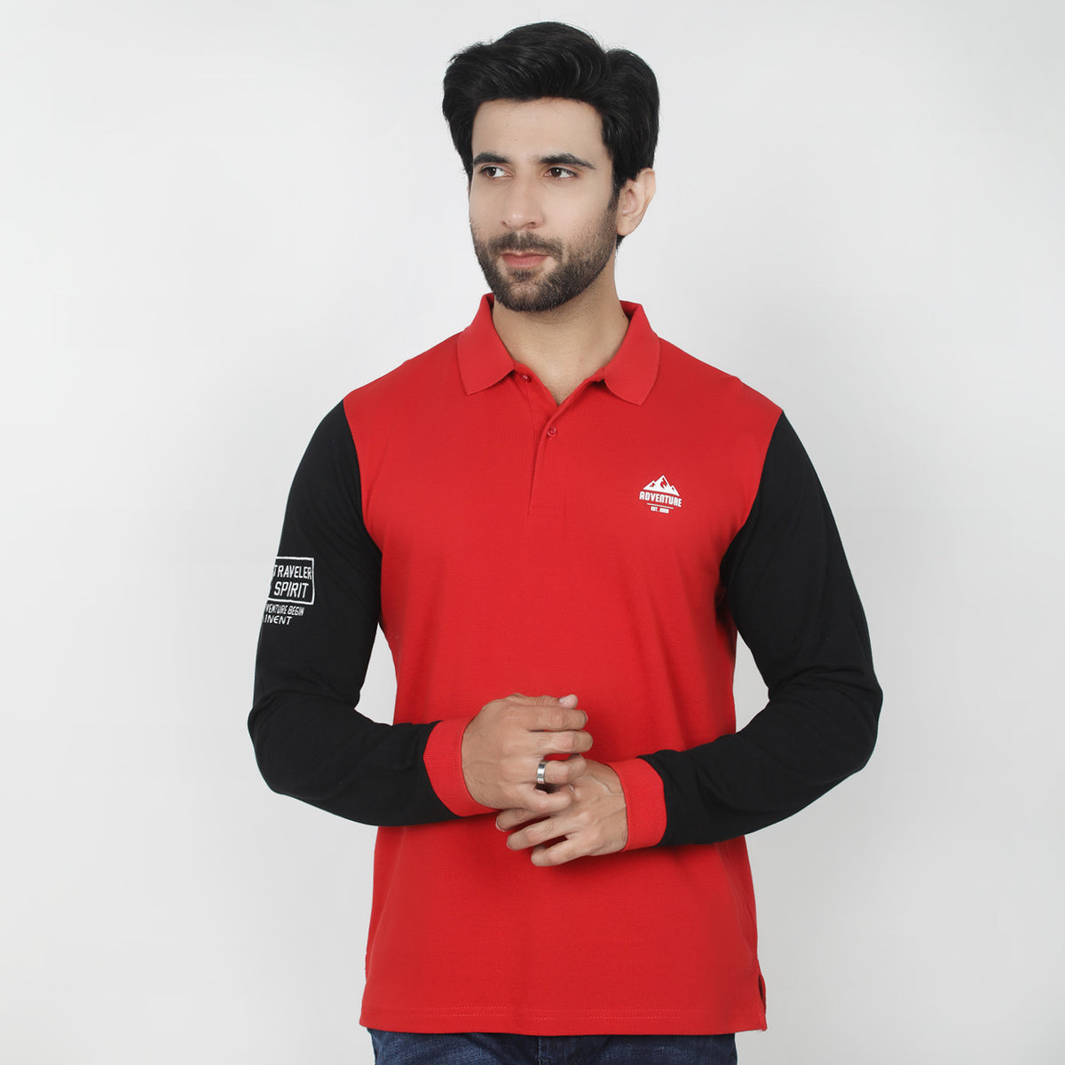 Eminent Men's Full Sleeves Polo T-Shirt - Maroon, Men's T-Shirts & Polos, Eminent, Chase Value