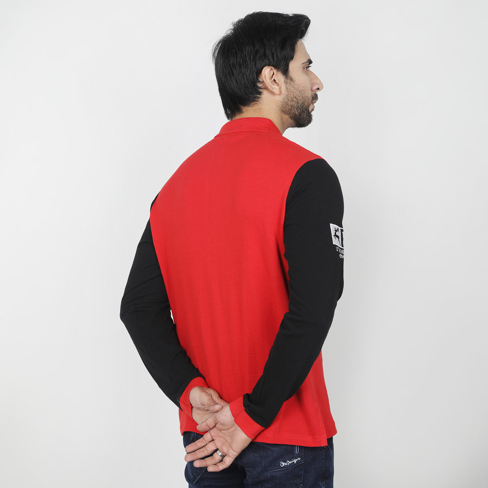 Eminent Men's Full Sleeves Polo T-Shirt - Maroon, Men's T-Shirts & Polos, Eminent, Chase Value