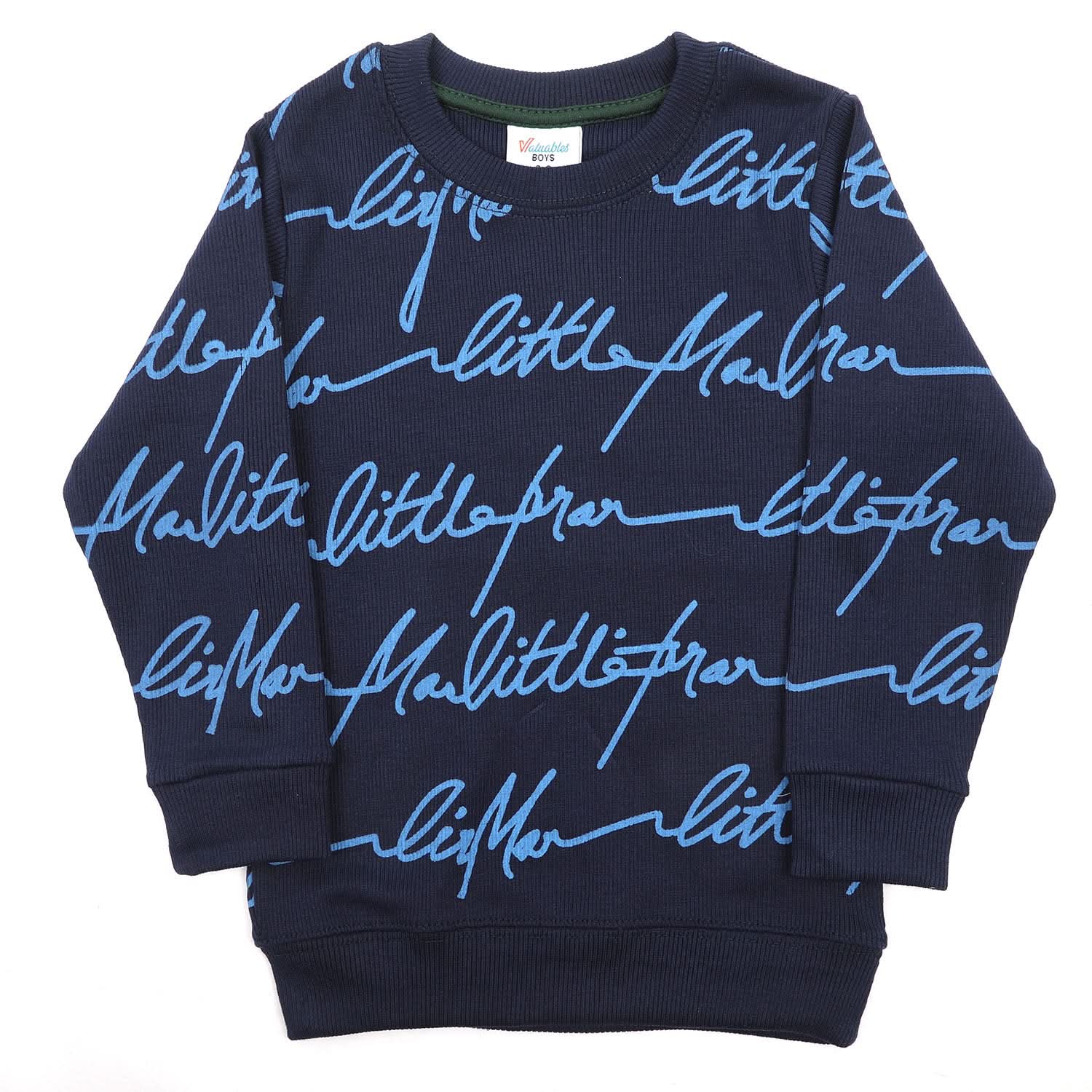 Boys Full Sleeves Sweat Shirt - Navy Blue, Boys Hoodies & Sweat Shirts, Chase Value, Chase Value