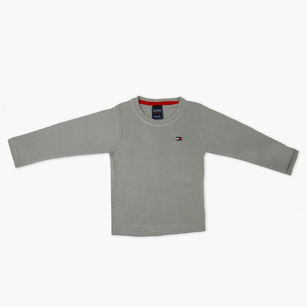 Boys Full Sleeves T-Shirt - Light Grey, Boys T-Shirts, Chase Value, Chase Value