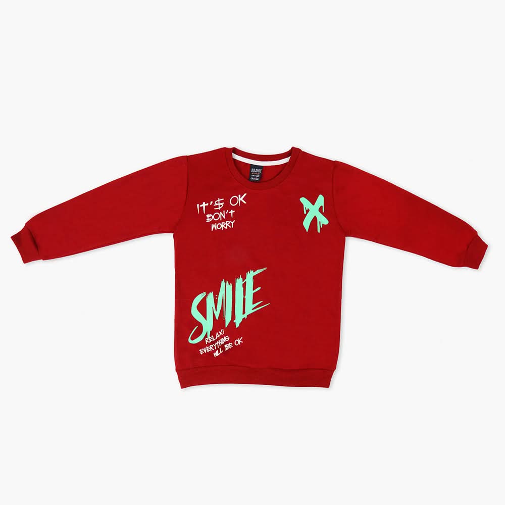 Boys Sweat Shirt - Maroon, Boys Hoodies & Sweat Shirts, Chase Value, Chase Value