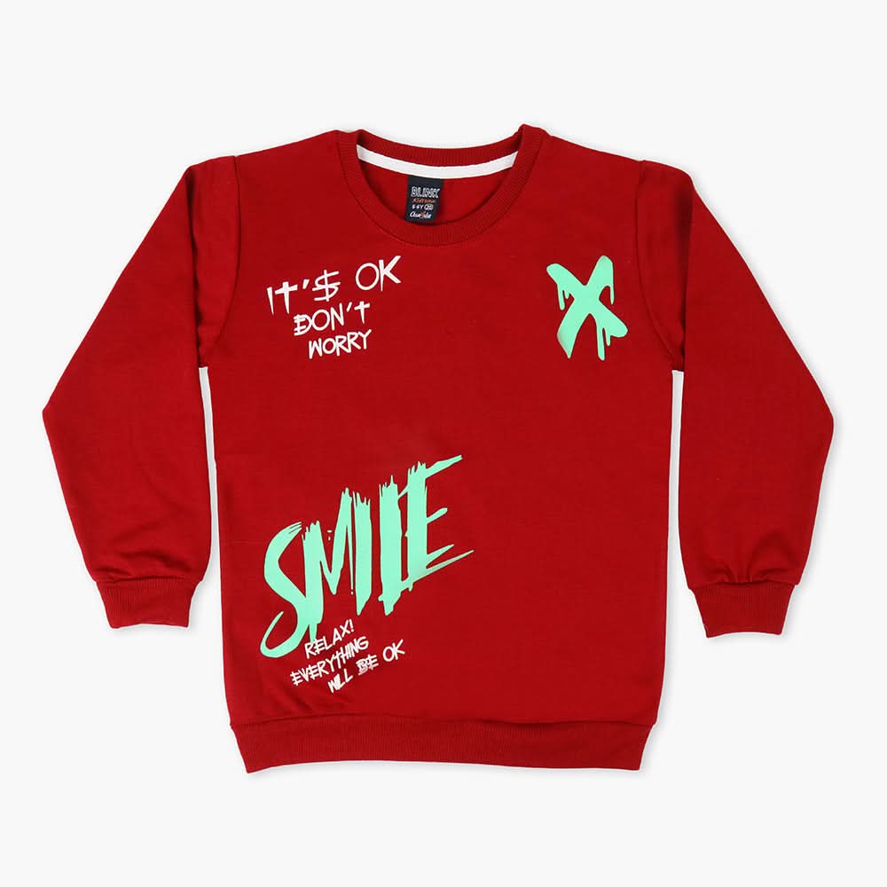 Boys Sweat Shirt - Maroon, Boys Hoodies & Sweat Shirts, Chase Value, Chase Value