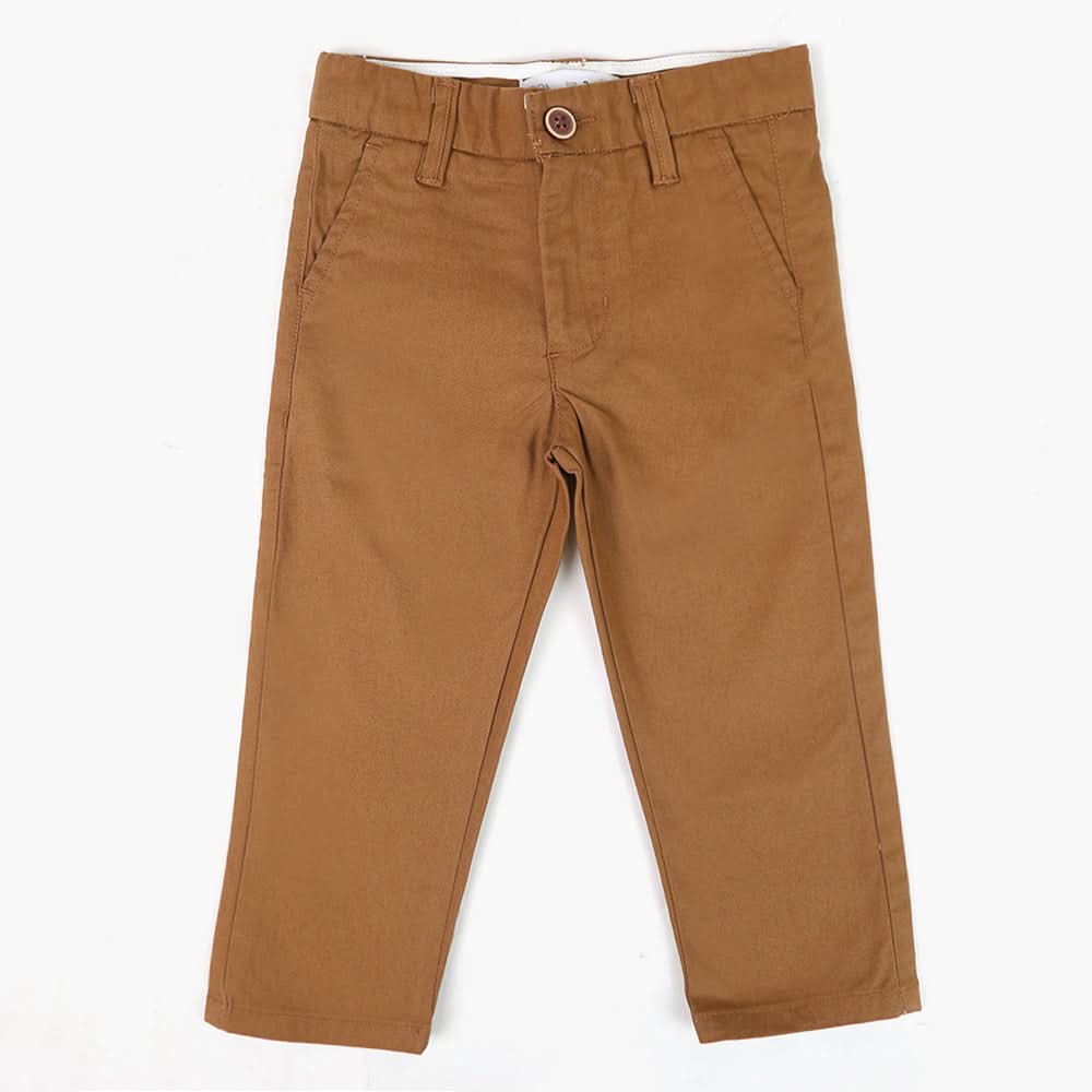 Boys Cotton Chino Pant - Brown, Boys Pants, Chase Value, Chase Value