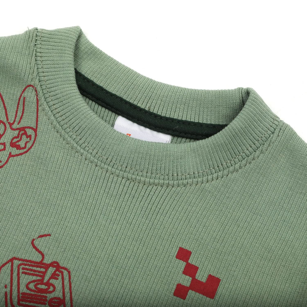 Boys Full Sleeves SweatShirt - Sea Green, Boys Hoodies & Sweat Shirts, Chase Value, Chase Value