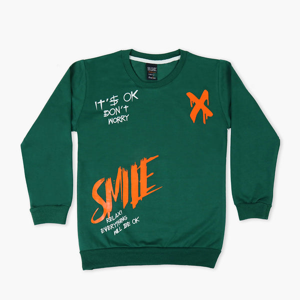 Boys Sweat Shirt - Green, Boys Hoodies & Sweat Shirts, Chase Value, Chase Value