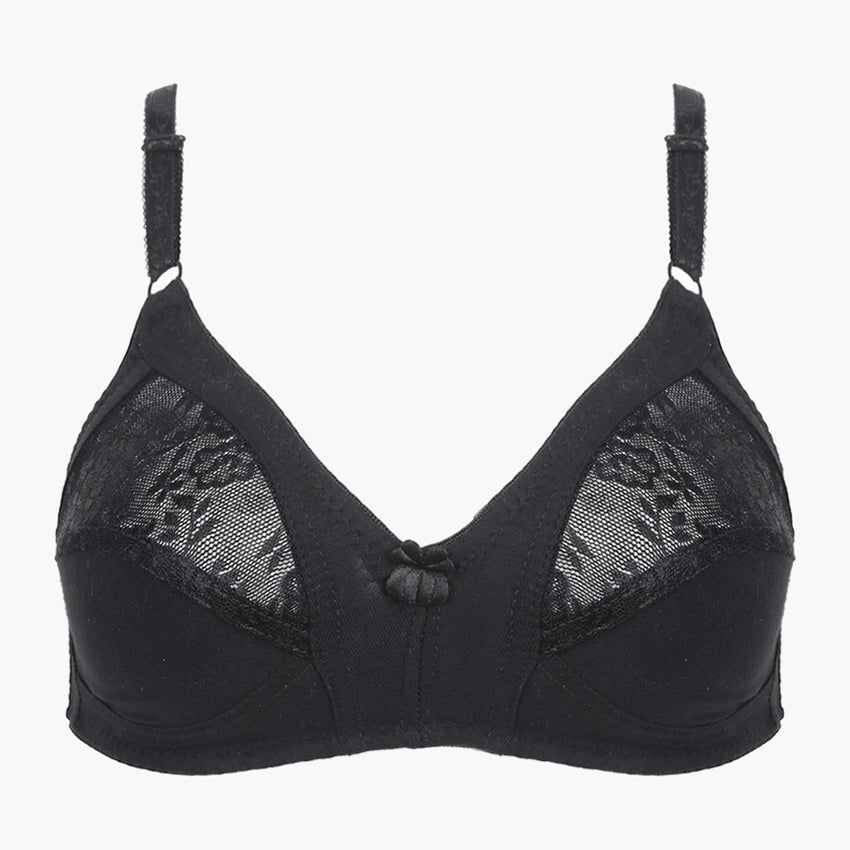 Women's Cotton Half Net Bra - Black, Women Bras, Chase Value, Chase Value