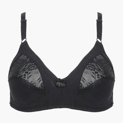 Women's Cotton Half Net Bra - Black, Women Bras, Chase Value, Chase Value