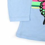 Girls Full Sleeves T-Shirt - Light Blue, Girls T-Shirts, Chase Value, Chase Value