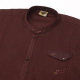 Boys Fancy Shalwar suit - Dark Brown, Boys Shalwar Kameez, Chase Value, Chase Value