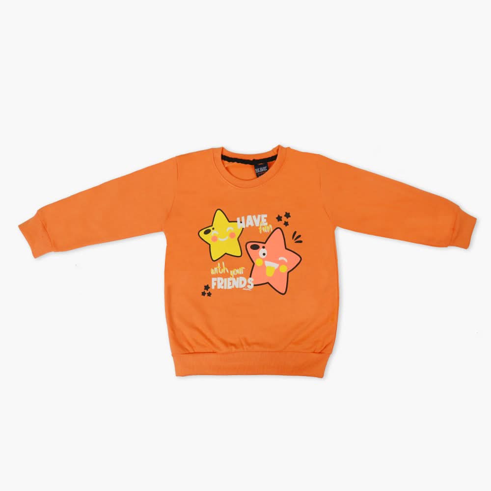 Girls Sweat Shirt - Orange, Girls Hoodies & Sweat Shirts, Chase Value, Chase Value