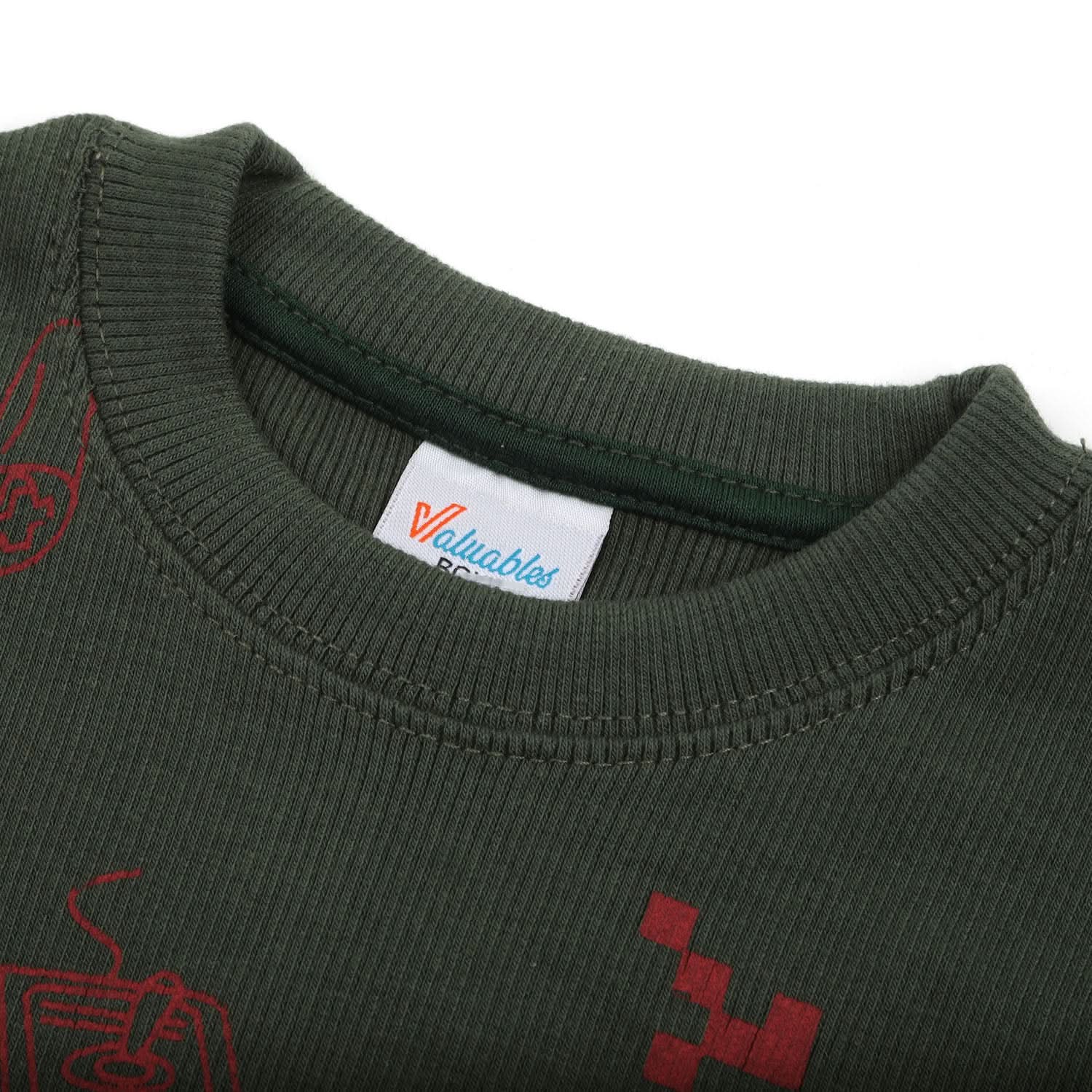 Boys Full Sleeves SweatShirt - Olive, Boys Hoodies & Sweat Shirts, Chase Value, Chase Value