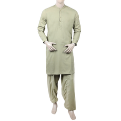 Men's Fancy Shalwar Suit - Beige