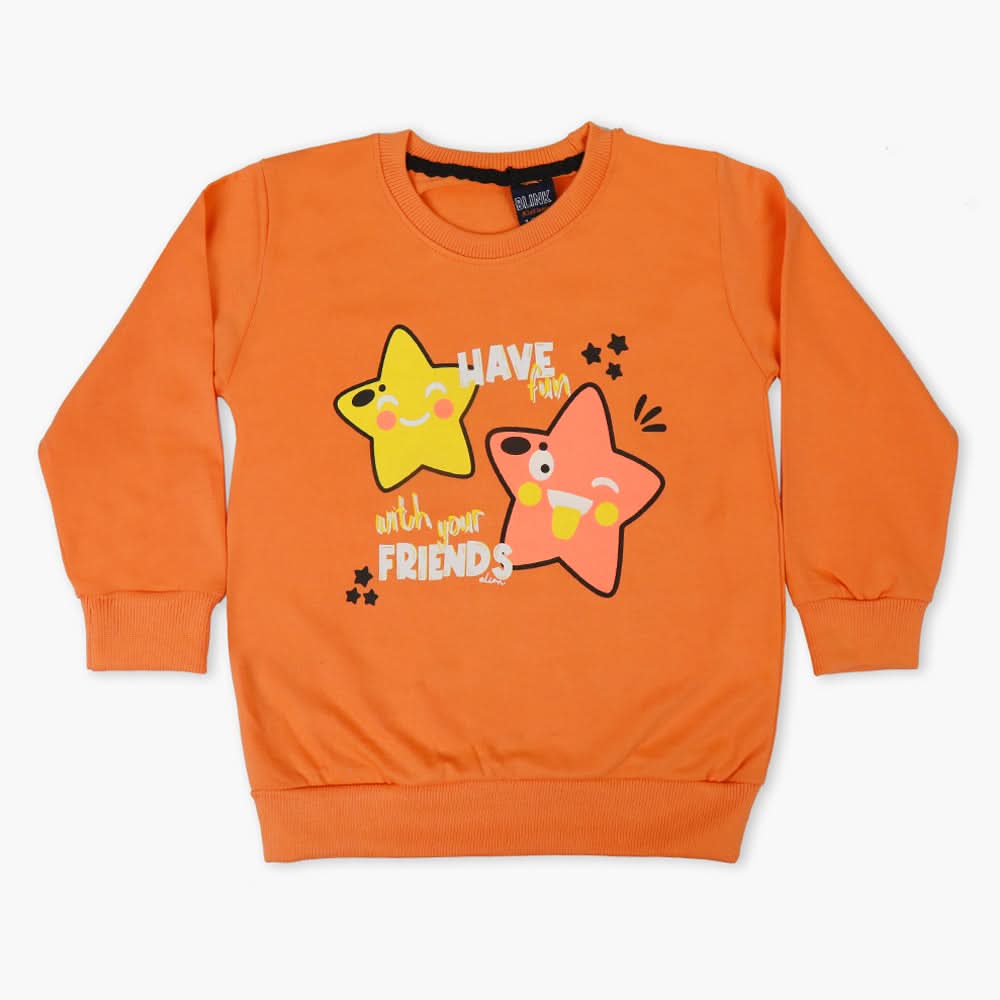 Girls Sweat Shirt - Orange, Girls Hoodies & Sweat Shirts, Chase Value, Chase Value