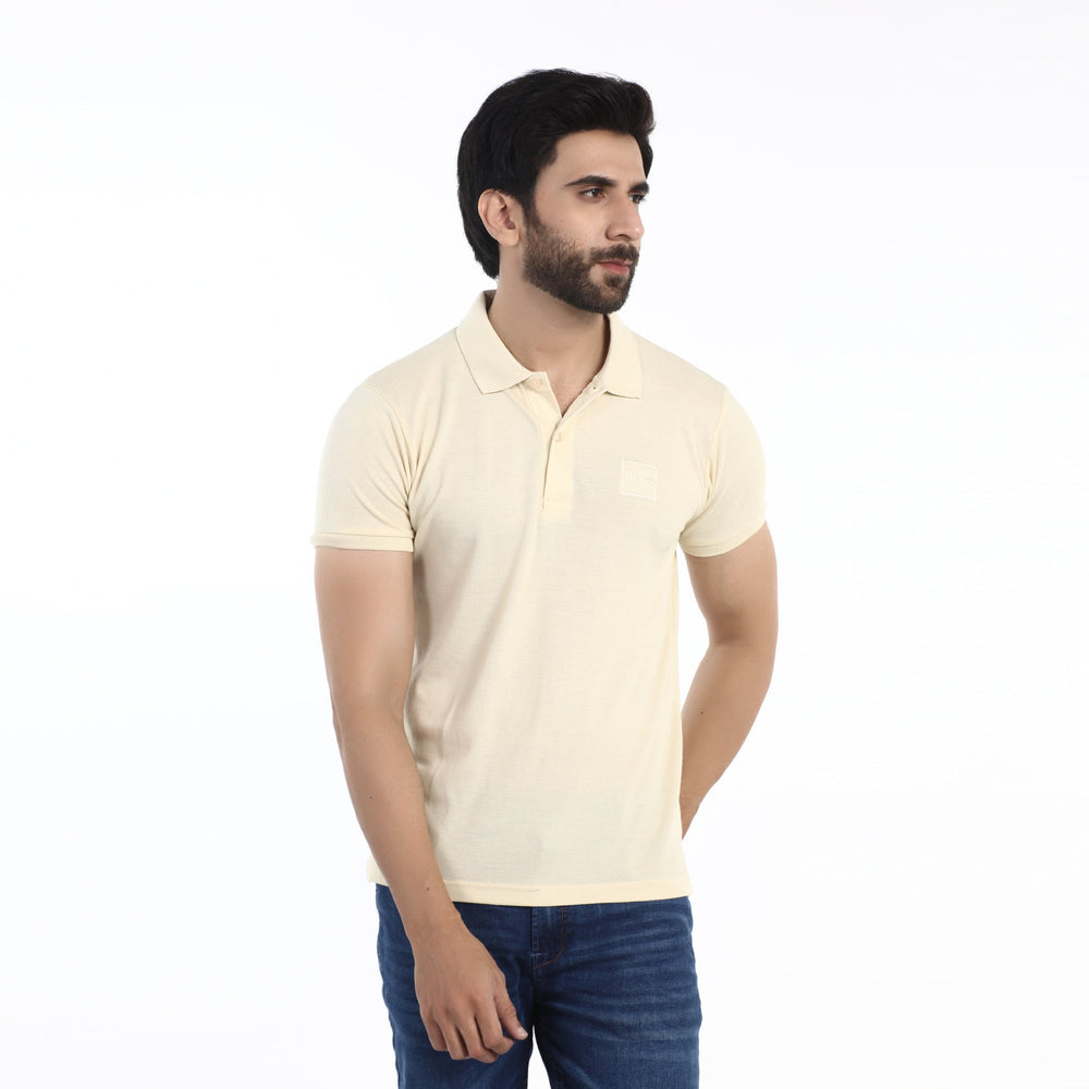 Valuable Men's Half Sleeves Polo T-Shirt - Beige, Men's T-Shirts & Polos, Chase Value, Chase Value