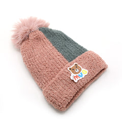 Kids Woollen Cap - Tea Pink