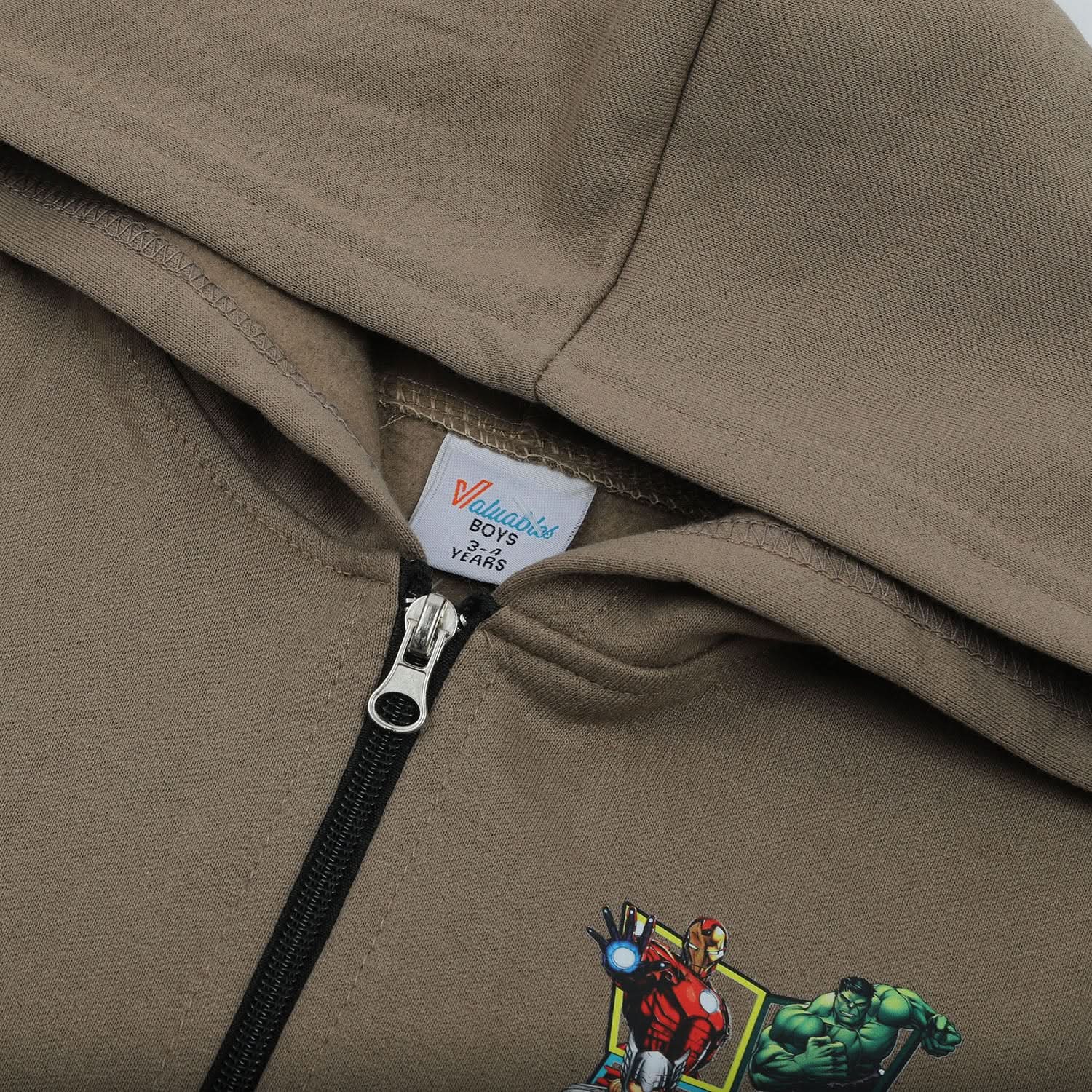Boys Full Sleeves Hoodie - Light Brown, Boys Hoodies & Sweat Shirts, Chase Value, Chase Value