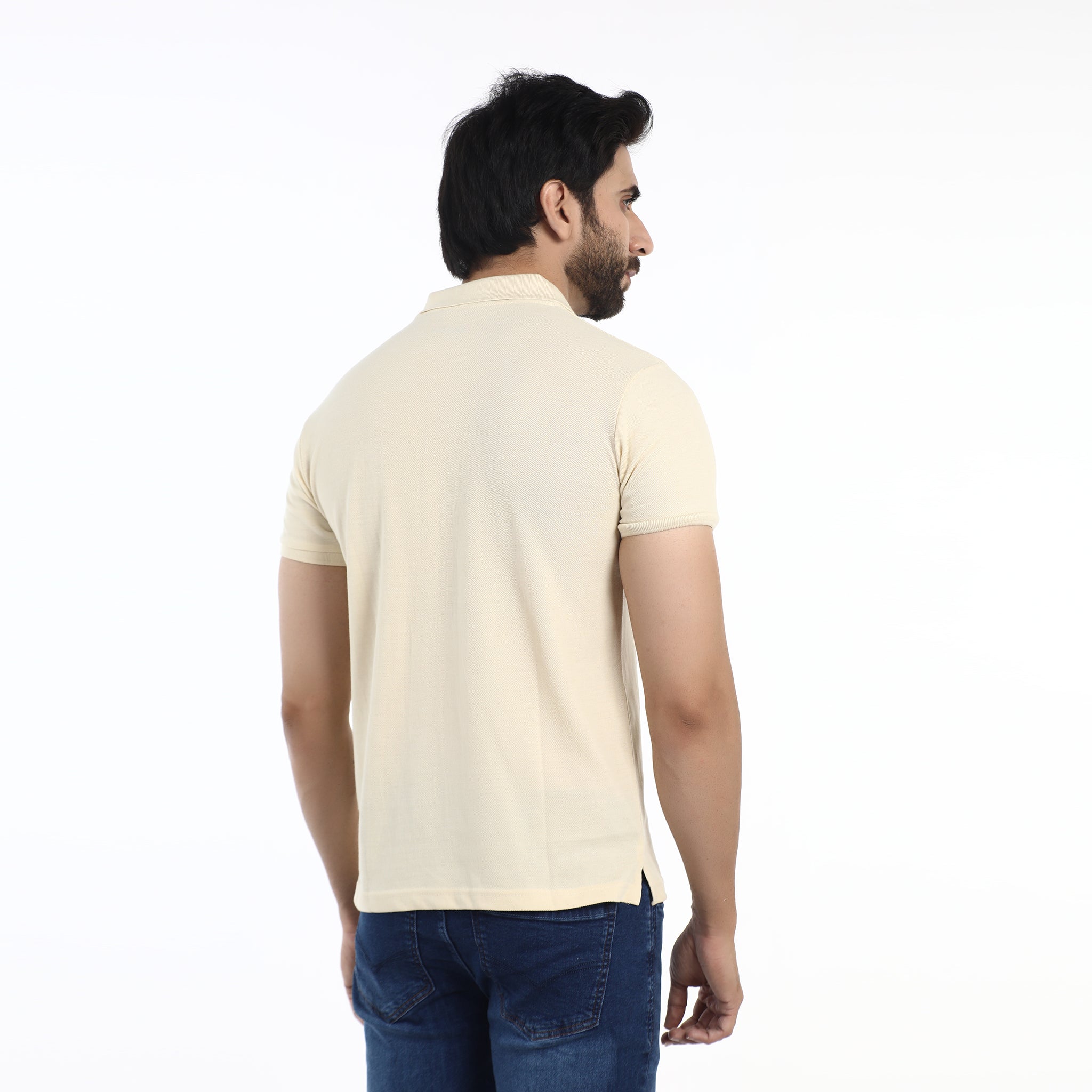 Valuable Men's Half Sleeves Polo T-Shirt - Beige, Men's T-Shirts & Polos, Chase Value, Chase Value